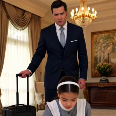 El Padre encuentra a su hija limpiando como sirvienta
