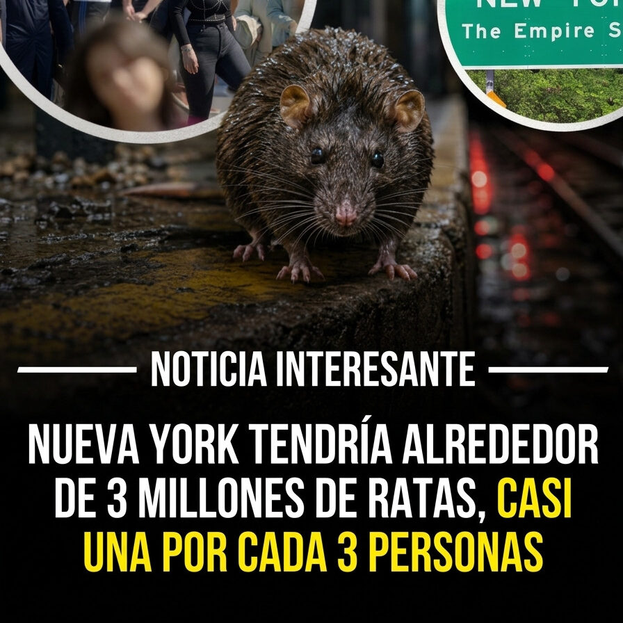 Las ratas en New York – Aproximadamente 3 millones de ratas